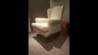 ReUpholstering a Wing Back Chair step by step [upl. by Amadus]