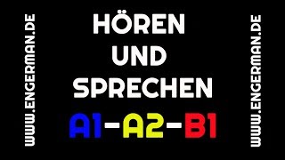 Hören und Sprechen 1  A1A2B1  mit Untertiteln [upl. by Eidnac]