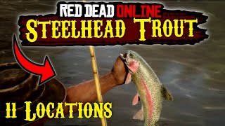 Steelhead Trout 11 Best Locations in Red Dead Online Guide and Tips [upl. by Anivel]