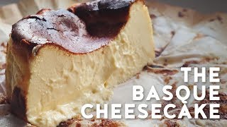 Basque Burnt Cheesecake Recipe  Creamy and gooey easy cheesecake [upl. by Nirrok]