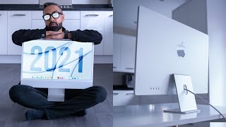 iMac 2021 Silver  Unboxing amp Review [upl. by Ainehs649]