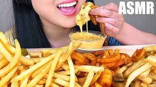 ASMR MOST POPULAR FAST FOOD FRIES  CHEESE SAUCE No Talking  ASMR Phan [upl. by Ileak]