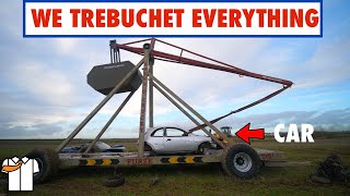 HUGE TrebuchetCatapult Tested to Destruction [upl. by Lanam678]