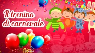 Il trenino di carnevale  Canzoni per bambini MelaEducational [upl. by Helbonnas]