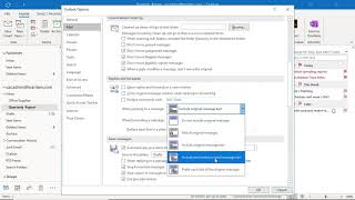 Customize Reply Message Setting  Outlook 2019 tutorial [upl. by Sula602]