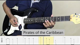 Pirates of the Caribbean  Electric Guitar Cover  TAB [upl. by Bradlee863]