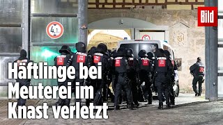 Gefängnismeuterei Polizei stürmt Knast in Thüringen  JVA Untermaßfeld [upl. by Hsac]